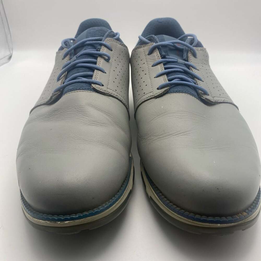 Skechers Go Golf Elite 3 Approach Size 14 Gray Blue Leather Golf Shoes (G1024)